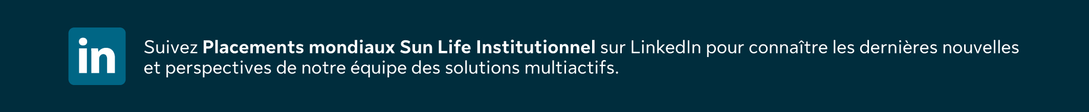 New! Follow Sun Life Global Investments Institutional on LinkedIn to stay up-to-date on news and insights from our Multi-Asset Solutions team...and more.